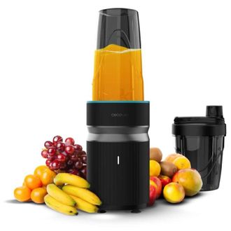 Cecotec Cecotec Batidora De Vaso Individual Powertitanium 1000 Push2go Duo. 1000w, Cuchilla Acero Inox 6 Hojas, Pantalla Led