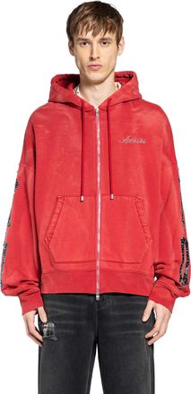 Amiri Bones Studded Oversize Zip-Up Hoodie
