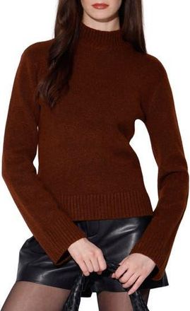 Walter Baker Amara Mock Neck Sweater in Brown at Nordstrom Rack, Size Large