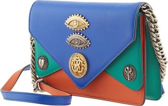 Roberto Cavalli Color Block Leather Shoulder Bag