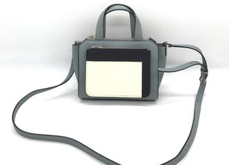 Valextra Leather Tote Bag In Womens Gray (Pre-Owned)