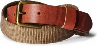 Taylor Stitch Mens Webbed Belt In Whiskey