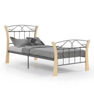 Berkfield Home Bed Frame Black Metal 90x200 cm