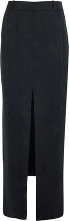 Tom Ford Crepe Envers Satin Tailored Skirt - Dames - Maxi Rokken - Zwart - XS - Leer - Rokken