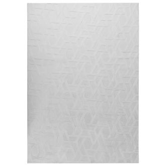 Beliani Alfombra Rectangular Decorativa De Jacquard 160 X 230 Cm Gris Claro Antero