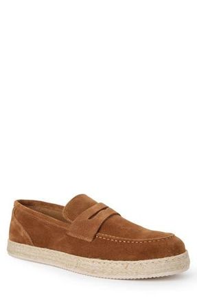 Bruno Magli Amalfi Penny Loafer in Cognac Suede at Nordstrom Rack, Size 11.5