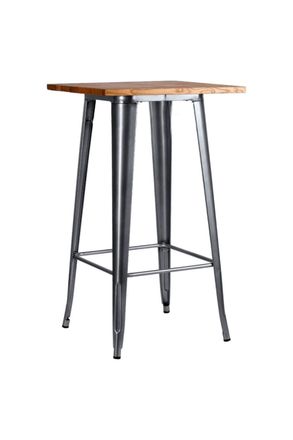 Regalos Miguel Mesa de madera y acero reforzado para 4-6 personas