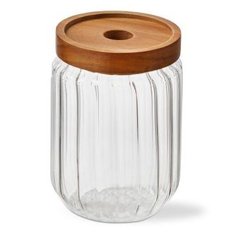 Tag Ribbed Glass Canister Medium Clear Glass Everyday at Nordstrom
