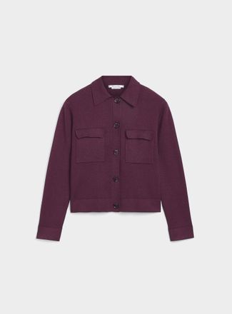 Contemporaine Womens Flap-pocket Polo Shirt-collar cardigan