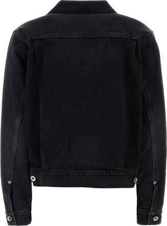 sacai Womens Jacket Black Cotton