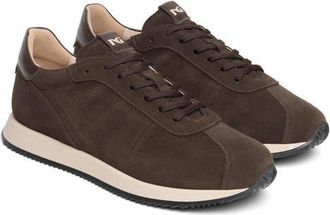 Nero Giardini Retro Leather Lace Up Sneaker in Chocolate Brown at Nordstrom, Size 43