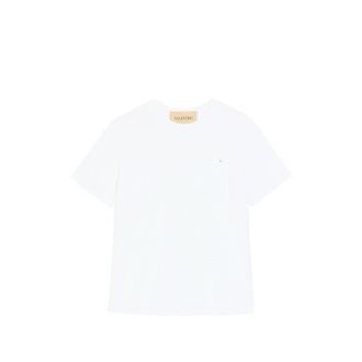 Valentino Valentino Cotton T-Shirt With VGold