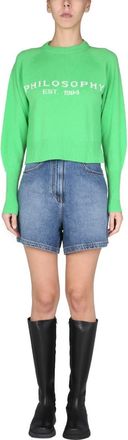 Philosophy di Lorenzo Serafini Sweater With Logo Inlay