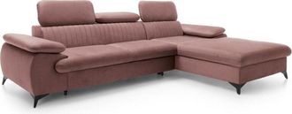 Pascal Morabito Pascal Morabito - Divano letto in Velluto Rosa - Angolo a destra - samara di