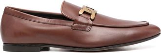 Tod's Kate chain-detail loafers - men - Calf Leather/Calf Leather/Calf Leather - 5.5 - Brown