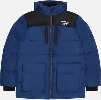 Reebok Mens RB1497 Parka Puffer Jacket - Batik Blue - Navy - Size: Regular/36