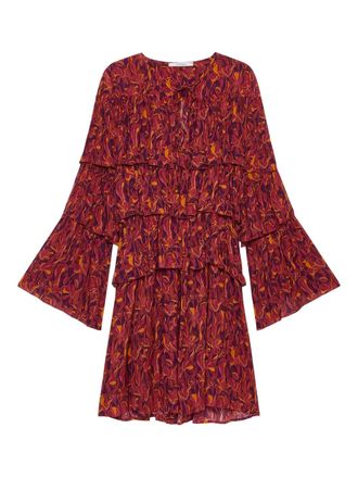 Maliparmi floral-print tiered-ruffle mini dress - women - Fabric - 44