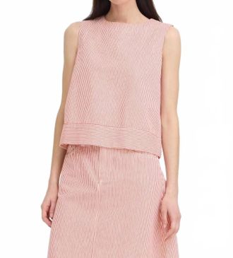 b.young Laro Tank Top In Molten Lava Stripe Red
