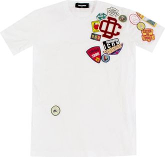 Dsquared2 Mens Icon Patch T-Shirt In White