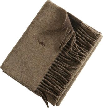 Polo Ralph Lauren Sciarpa con logo ricamato - Marrone