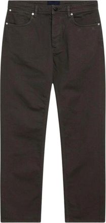 Stone Island Broek met Rechte Pijpen van Katoenen Keperstof - Heren - Regular Fit Jeans - Bruin - W31 - Katoen - Jeans