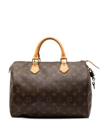 Louis Vuitton 1995 Monogram Speedy 30 boston bag - unisex - Fabric/Leather - One Size - Brown