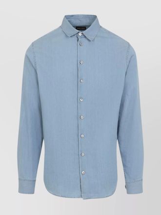Giorgio Armani denim cotton shirt button-down collar
