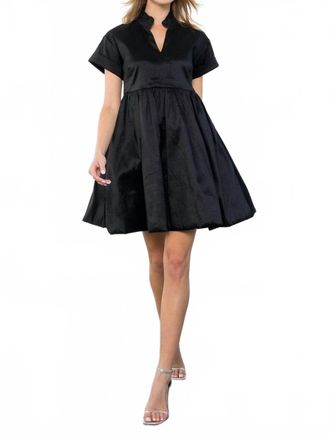 THML Clothing Moonlight Bubble Hem Dress In Black