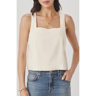 Splendid Valerie Square Neck Crop Tank in Shell White at Nordstrom, Size Small