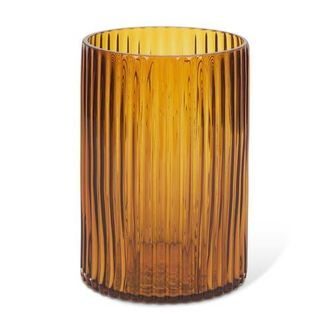 Mercana Dawn Ribbed Glass Vase in Yellow at Nordstrom, Size Large