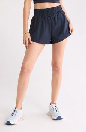 Zella Interval High Waist Flowy Shorts in Navy Sapphire at Nordstrom Rack, Size X-Large