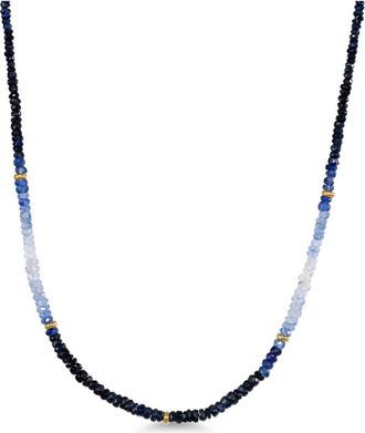 Jewelmak 14K Sapphire Necklace