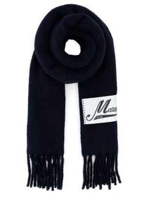 Marni Midnight Blue Alpaca Blend Scarf