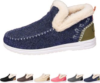 Generic 2026 New Winter Boots for WomenShoes Comfy Orthopedic Arch Suppor Non Slip House Shoes for Indoor Outdoor Boots (Blue,5.5)