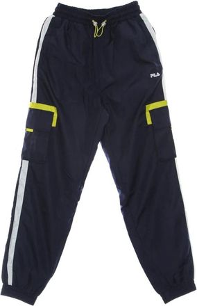 Fila Hoge taille geweven trainingspak broek - Dames - Sweatpants - Zwart - L - Polyester - Broeken