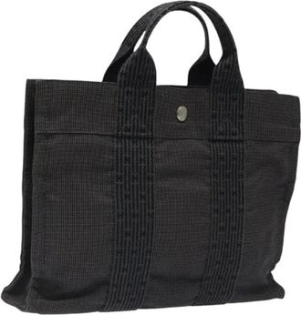 Herm&egrave;s Pre-owned Tote Bags, female, Gray, Size: ONE SIZE Pre-owned Vintage Canvas Tote Bag