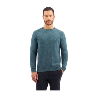Brooks Brothers Speckled Crew-neck Jumper - male - Brooks Brothers - Round-neck Knitwear - Blue - XL - Knitwear