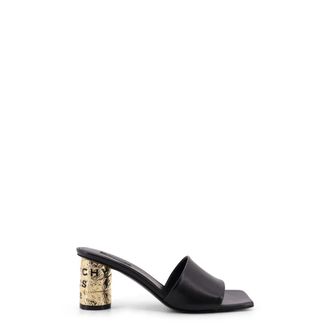 Givenchy Tape Heeled Mules - Dames - Muiltjes - Zwart - 37 EU - Leer - Schoenen