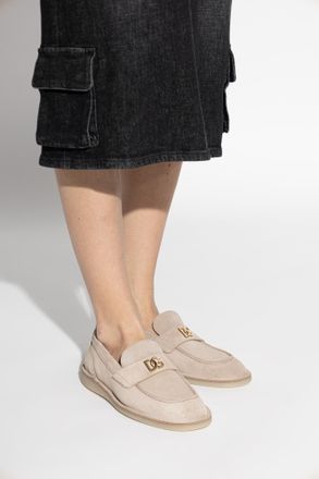 Dolce & Gabbana Suede Shoes, Womens, Beige