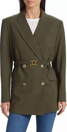 Veronica Beard Womens Hutchinson Wool-Blend Dickey Jacket In Loden