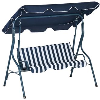 OUTSUNNY Columpio de jard&iacute;n 170x110x153 cm azul