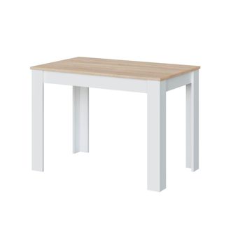Usinestreet Mesa de comedor melamina, blanco artik, 109 x 78 x 67cm