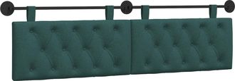 vidaXL Cabecero Colgante Verde Oscuro Tela Vidaxl