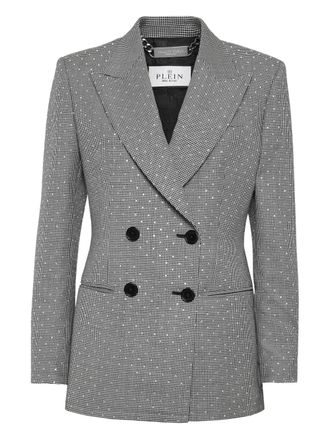 Philipp Plein Gold fit blazer - women - Polyester/Viscose/Elastane/Acetate/Viscose/glass - S - Black