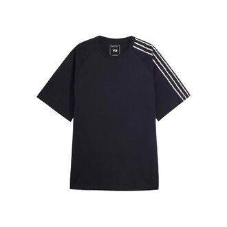 Yohji Yamamoto Raw-edge 3-stripes T-shirt