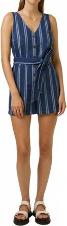 FRNCH Mila Sleeveless Romper In Bleu Jean