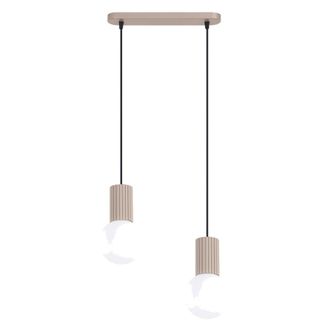 Sollux Lighting L&aacute;mpara colgantes taupe aluminio/vidrio alt. 120 cm