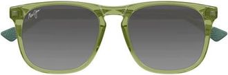 Maui Jim Kupaa 62mm PolarizedPlus2 Oversize Oval Sunglasses in Green at Nordstrom