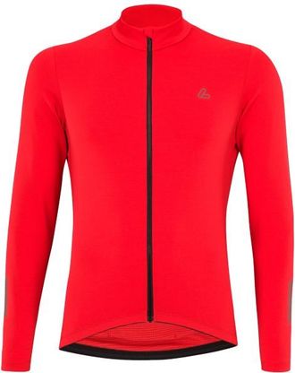 LOEFFLER Bike L/S Jersey Skys Merino Mid Velotrikot f&uuml;r Herren | rot