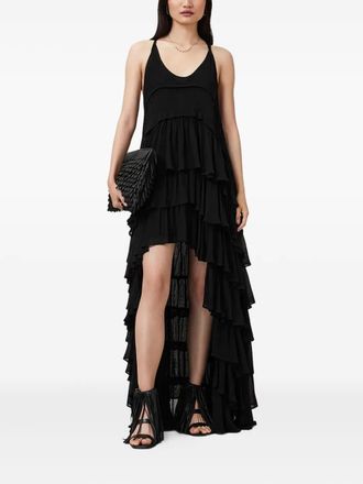 AllSaints Cavarly maxi-jurk - Zwart